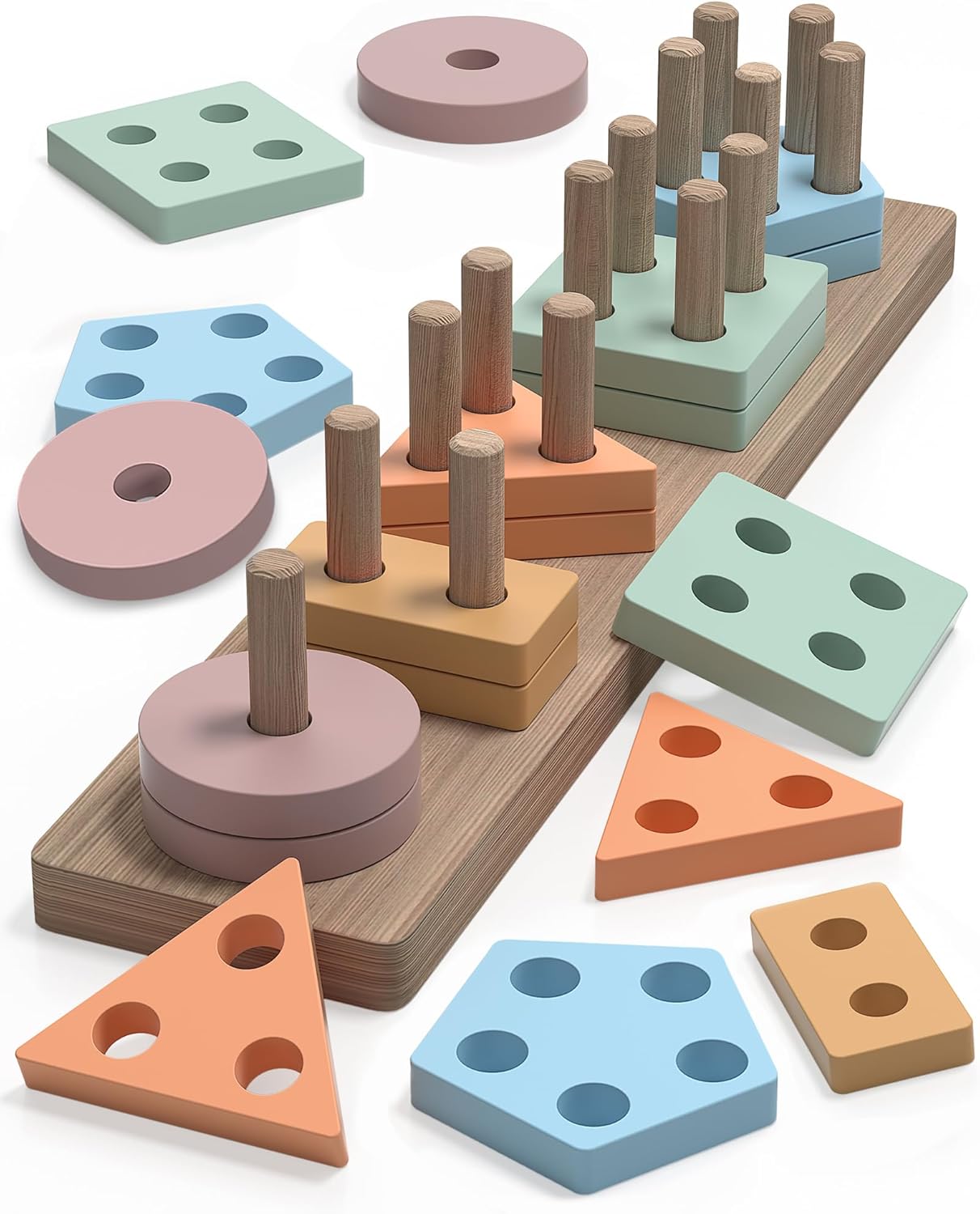The Bright Cub’s Montessori Shape Sorting Toy for Toddlers