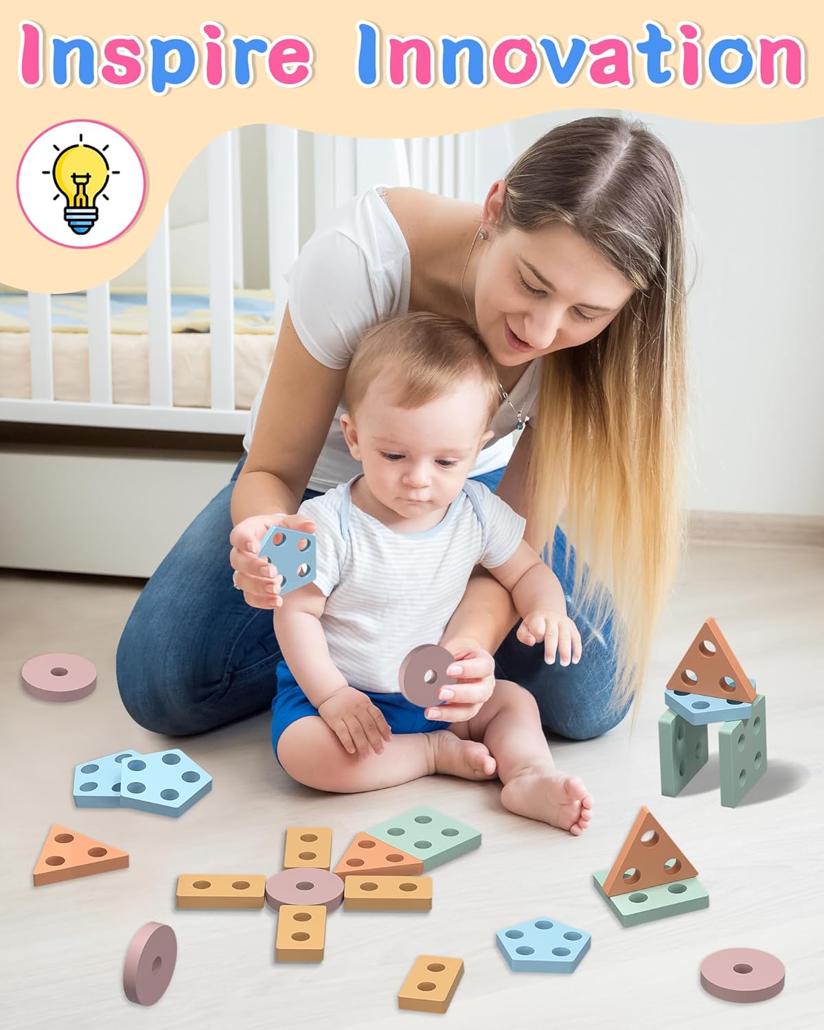 The Bright Cub’s Montessori Shape Sorting Toy for Toddlers