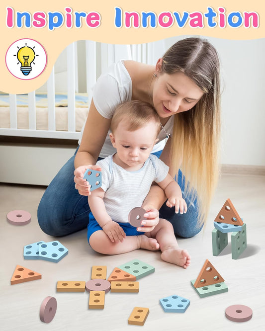 The Bright Cub’s Montessori Shape Sorting Toy for Toddlers