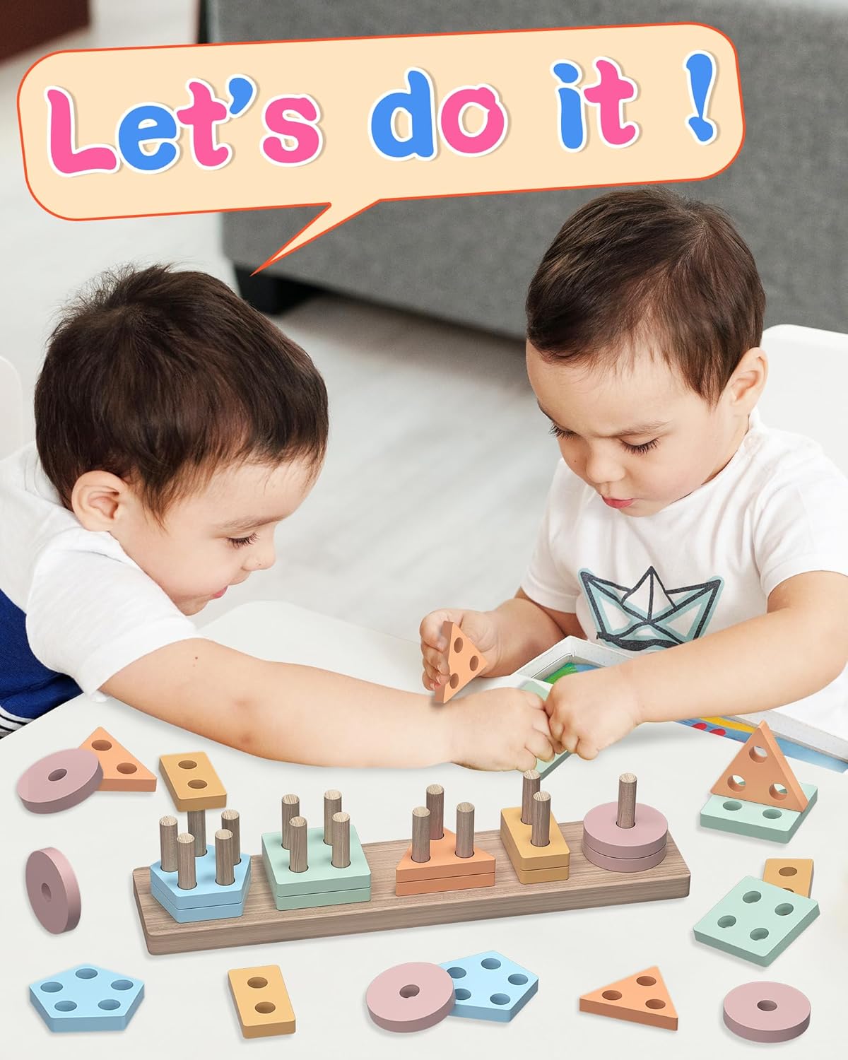 The Bright Cub’s Montessori Shape Sorting Toy for Toddlers