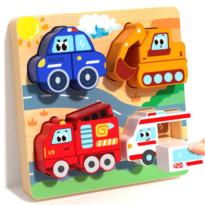 The Bright Cub Wooden Learning Puzzles — Letters, Numbers, Shapes & Animals