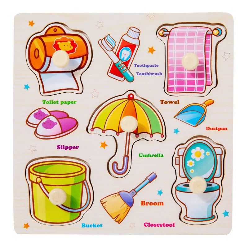 The Bright Cub Wooden Learning Puzzles — Letters, Numbers, Shapes & Animals