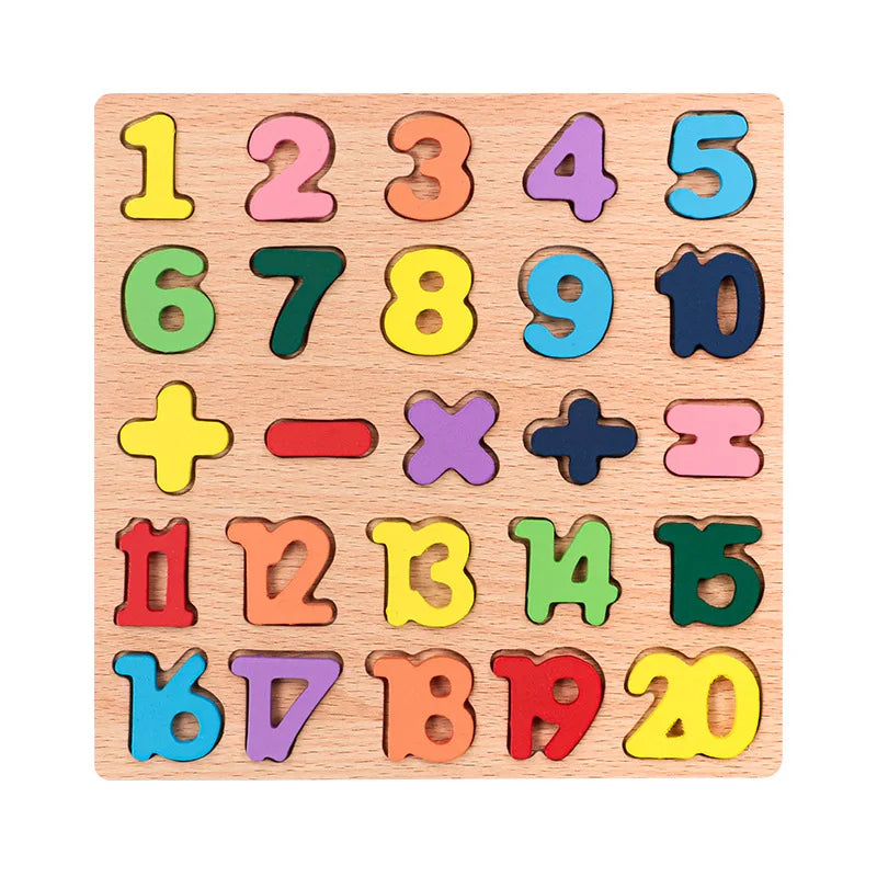 The Bright Cub Wooden Learning Puzzles — Letters, Numbers, Shapes & Animals