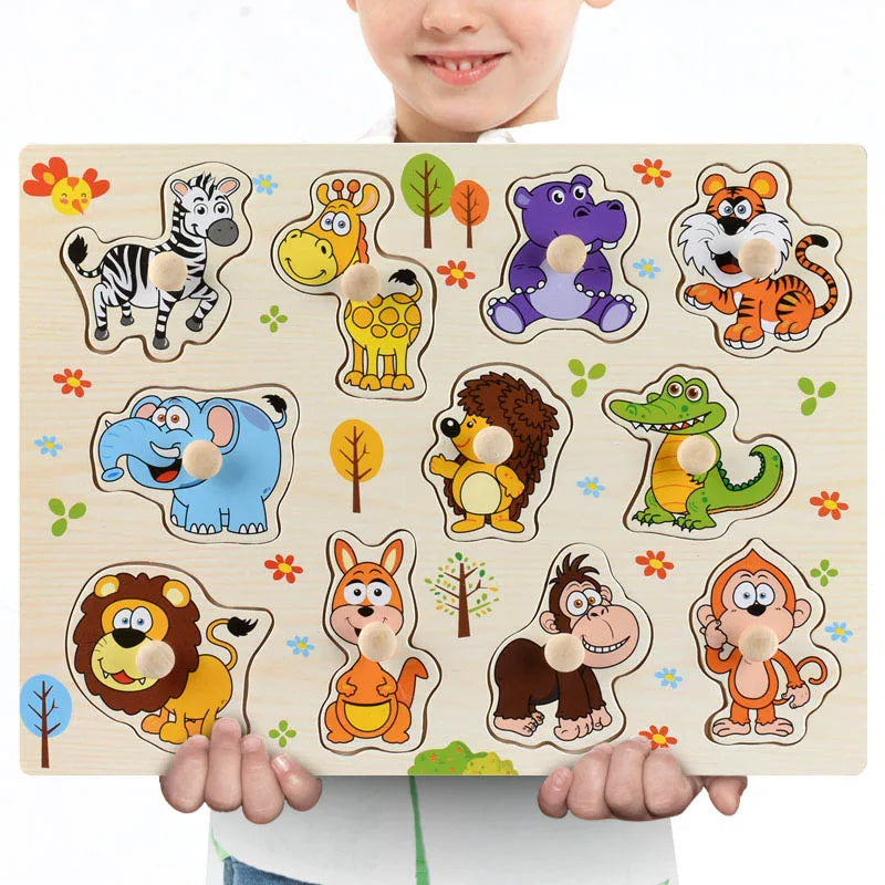 The Bright Cub Wooden Learning Puzzles — Letters, Numbers, Shapes & Animals