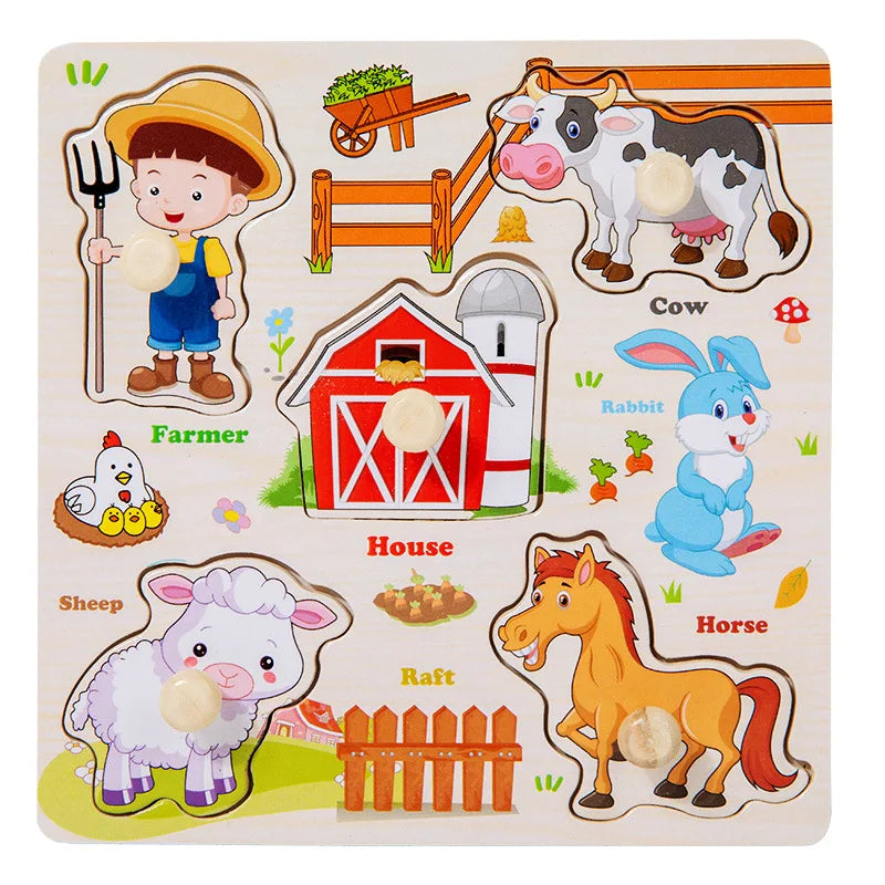 The Bright Cub Wooden Learning Puzzles — Letters, Numbers, Shapes & Animals